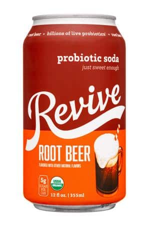Revive Kombucha: Revive-12oz-2022-ProbioticSoda-RootBeer-Front