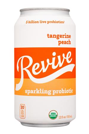 Revive Kombucha: Revive-12oz-2021-SparkProbiotic-TangerinePeach-Front