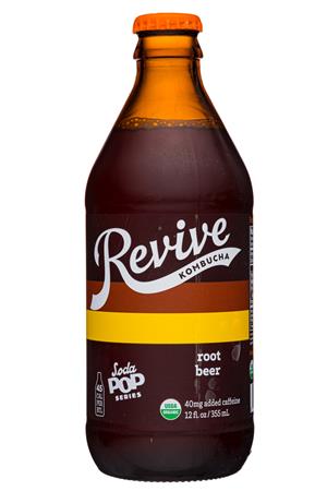 Revive Kombucha: Revive-12oz-2020-KombuchaPop-RootBeer-Front