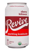 Revive Kombucha: Revive-12ozCan-SparklingBuch-CherryHibiscus-Front