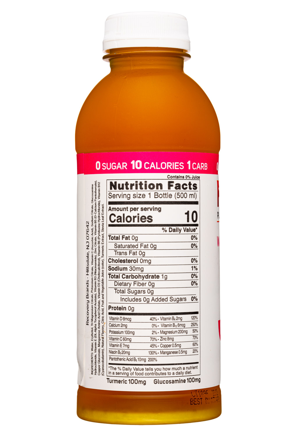 Rez Plant-Based Hydration: Rez-17oz-2021-ImmuneSupport-WatermelonPeach-Facts