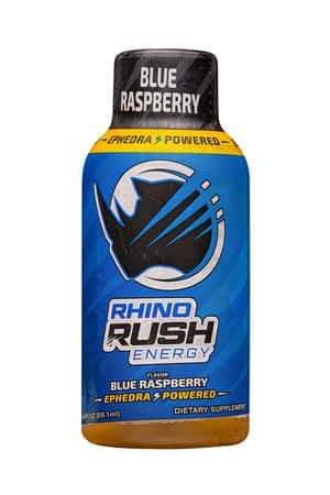 Rhino Rush Energy: RhinoRush-59ml-2024-2xShot-BlueRas-Front
