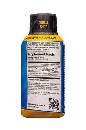 Rhino Rush Energy: RhinoRush-59ml-2024-2xShot-BlueRas-Facts