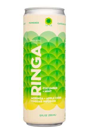RINGA: Ringa-12oz-2024-MoringaVinegar-CucumberMint-Front