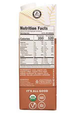 Rise Brewing Co.: RiseBrewing-32oz-2021-ColdBrew-OatMilkChoc-Facts