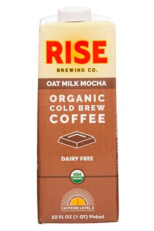 Rise Brewing Co.: RiseBrewing-32oz-2021-ColdBrew-OatMilkChoc-Front