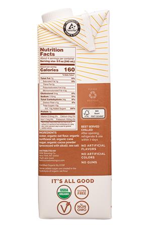 Rise Brewing Co.: RiseBrewing-32oz-2021-OatMilk-Choc-Facts