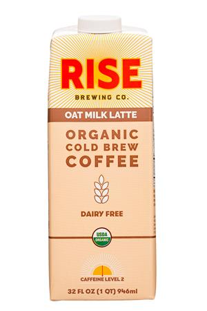 Rise Brewing Co.: RiseBrewing-32oz-2021-ColdBrew-OatMilkLatte-Front