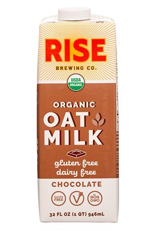 Rise Brewing Co.: RiseBrewing-32oz-2021-OatMilk-Choc-Front