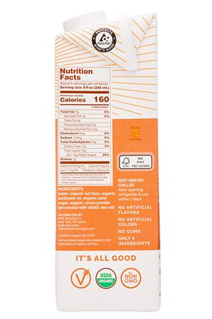 Rise Brewing Co.: RiseBrewing-32oz-2021-OatMilk-Choc-Facts