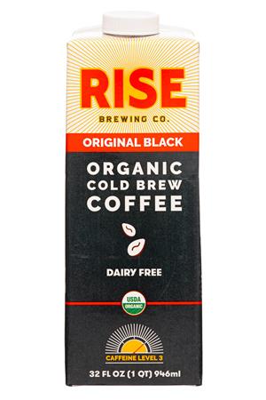 Rise Brewing Co.: RiseBrewing-32oz-2021-ColdBrew-OGBlack-Front