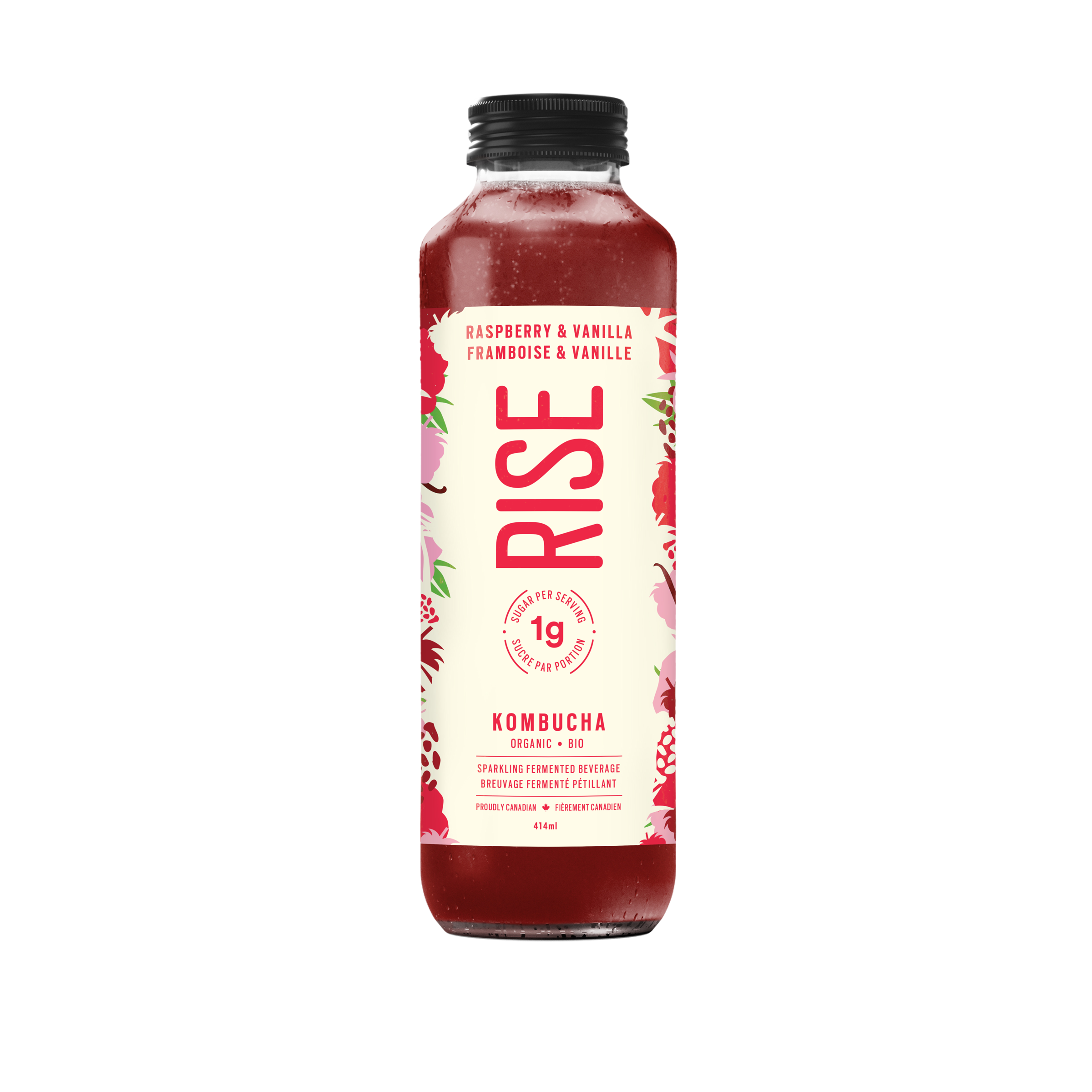 Rise Kombucha: Photo of RISE Kombucha Raspberry & Vanilla - Rise Kombucha (uploaded by company)