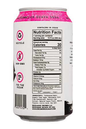 Rockaway Soda: Rockaway-12oz-2024-Soda-WatermelonGuava-Facts