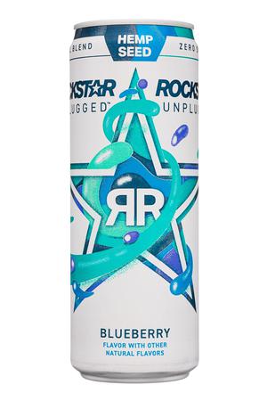 Rockstar Unplugged: Rockstar-12oz-2022-Unplugged-Blueb-Front