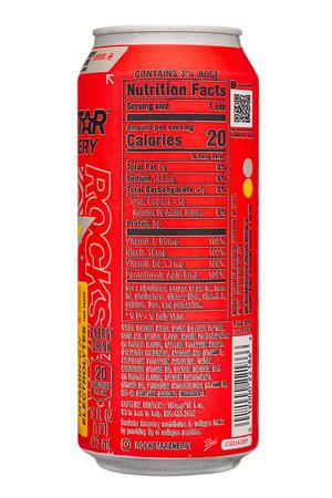 Rockstar Energy Drink: Rockstar-16oz-2023-StrawbLemonade-Facts