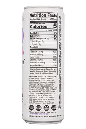 Rowdy Energy: RowdyEnergy-12oz-2022-PineapplePassion-Facts