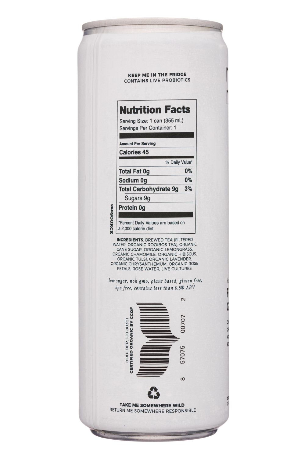 Rowdy Mermaid Kombucha: RowdyMermaid-12ozCan-Kombucha-FlowerGrow-Facts