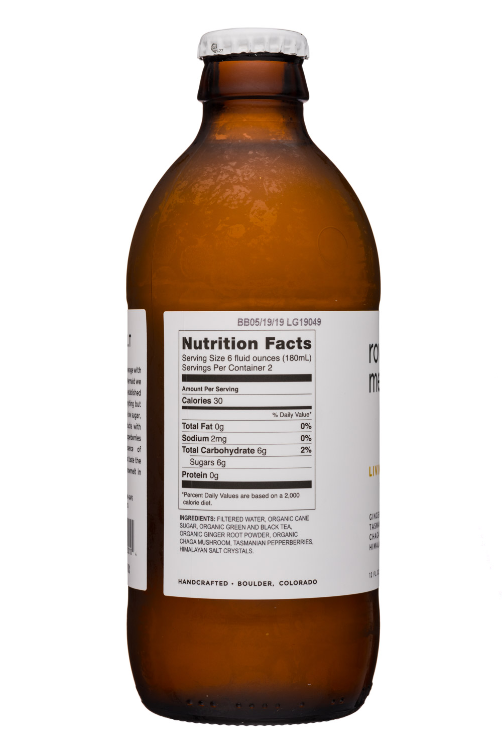 Rowdy Mermaid Kombucha: RowdyMermaid-12oz-Kombucha-No1-LivingGinger-Facts