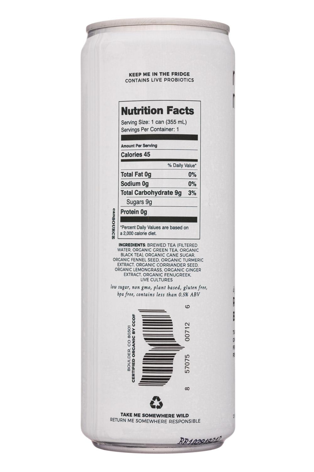 Rowdy Mermaid Kombucha: RowdyMermaid-12ozCan-Kombucha-RowdyBelly-Facts