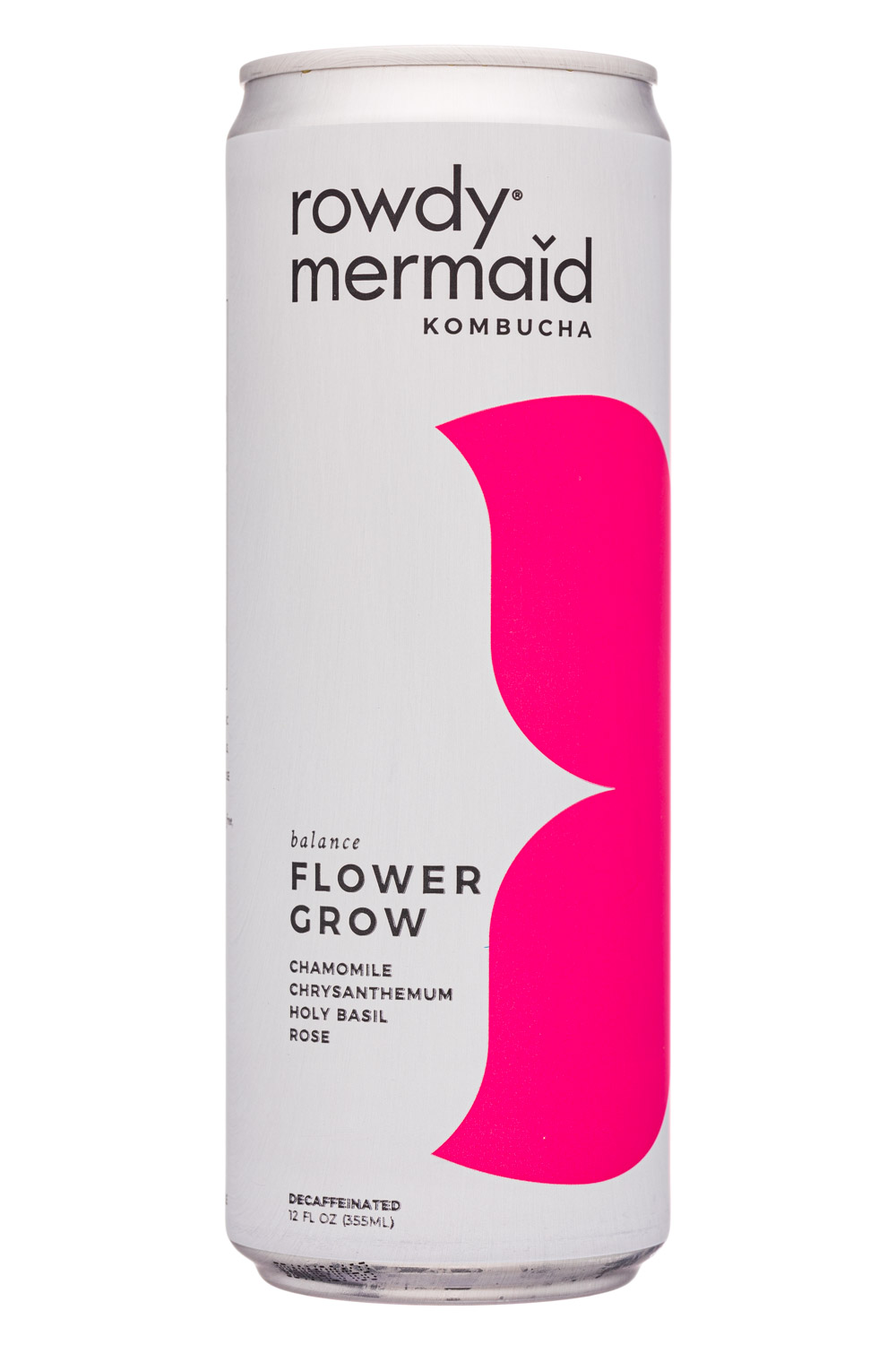 Rowdy Mermaid Kombucha: RowdyMermaid-12oz-2020-Kombucha-FlowerGrow-Front