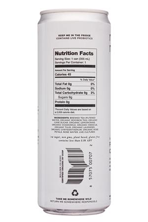 Rowdy Mermaid Kombucha: RowdyMermaid-12oz-2020-Kombucha-FlowerGrow-Facts