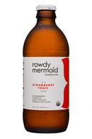 Rowdy Mermaid Kombucha: RowdyMermaid-12oz-Kombucha-No15-StrawbTonic-Front