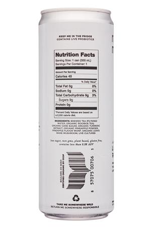 Rowdy Mermaid Kombucha: RowdyMermaid-12oz-2020-Kombucha-LionsRoot-Facts