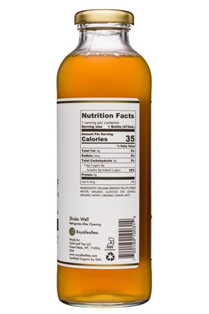 Royal Leaf: RoyalLeaf-16oz-2020-GuayusaTea-LemonHoney-Facts