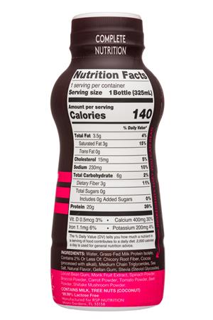 RSP Nutrition: TrueFit-11oz-2020-CompNutrition-Choc-Facts