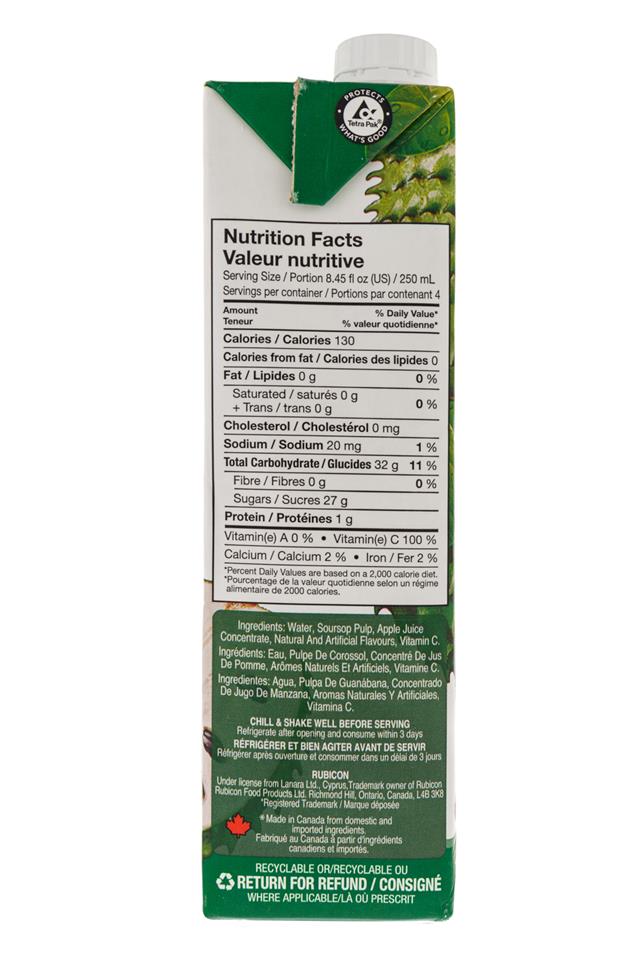 Rubicon: Rubicon-1Liter-Box-Soursop-Facts