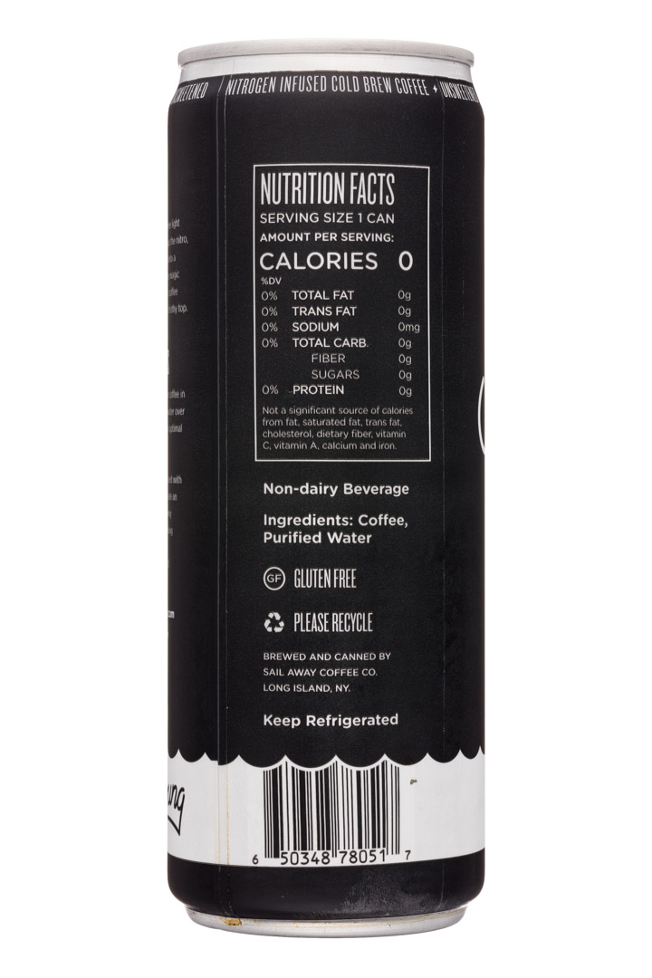 Sail Away Coffee Co: SailAway-12oz-Nitro-Unsweet-Facts