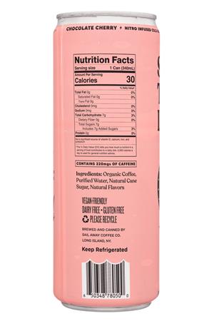 Sail Away Coffee Co: SailAway-12oz-2021-NitroColdBrew-ChocCherry-Facts