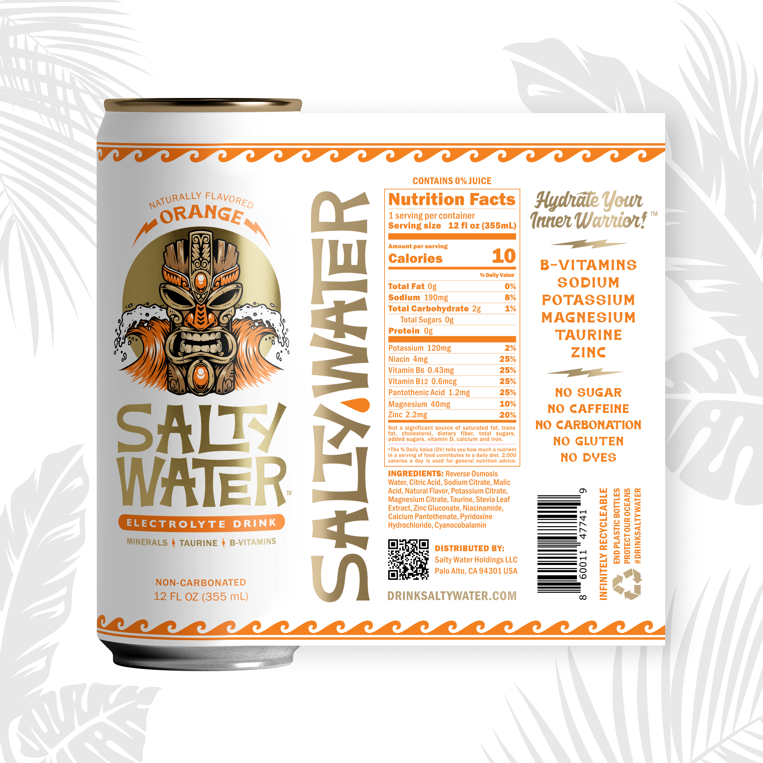 SaltyWater Electrolyte Drink - Orange