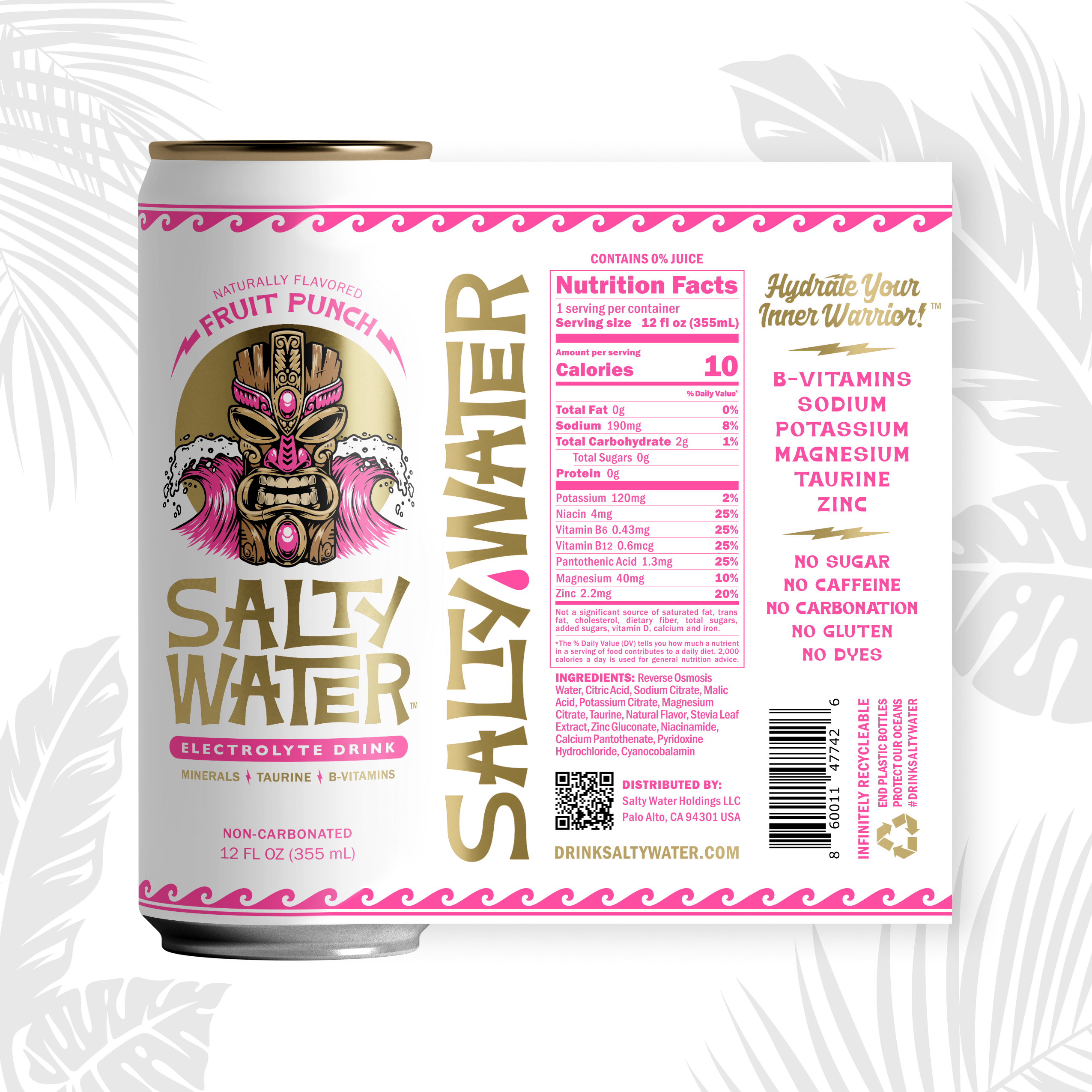 SaltyWater Electrolyte Drink - Fruit Punch
