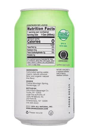 Sanavi: Sanavi-12oz-2022-SparklingWater-CoconutLime-Facts