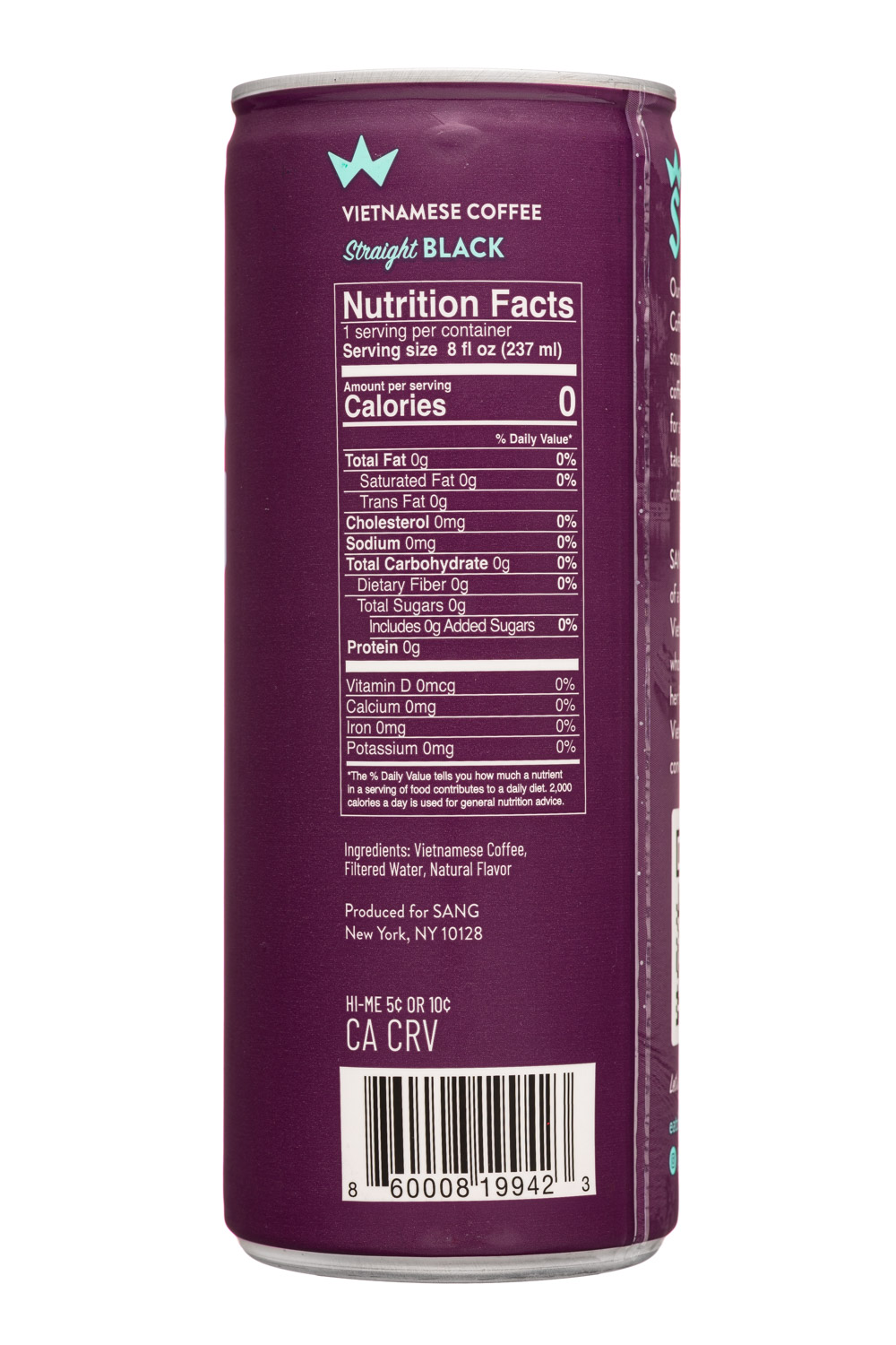 Sang: Sang-8oz-2023-VietnameseCoffee-Black-Facts
