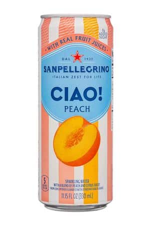 Sanpellegrino: Sanpellegrino-11oz-2025-Ciao-Peach-Front