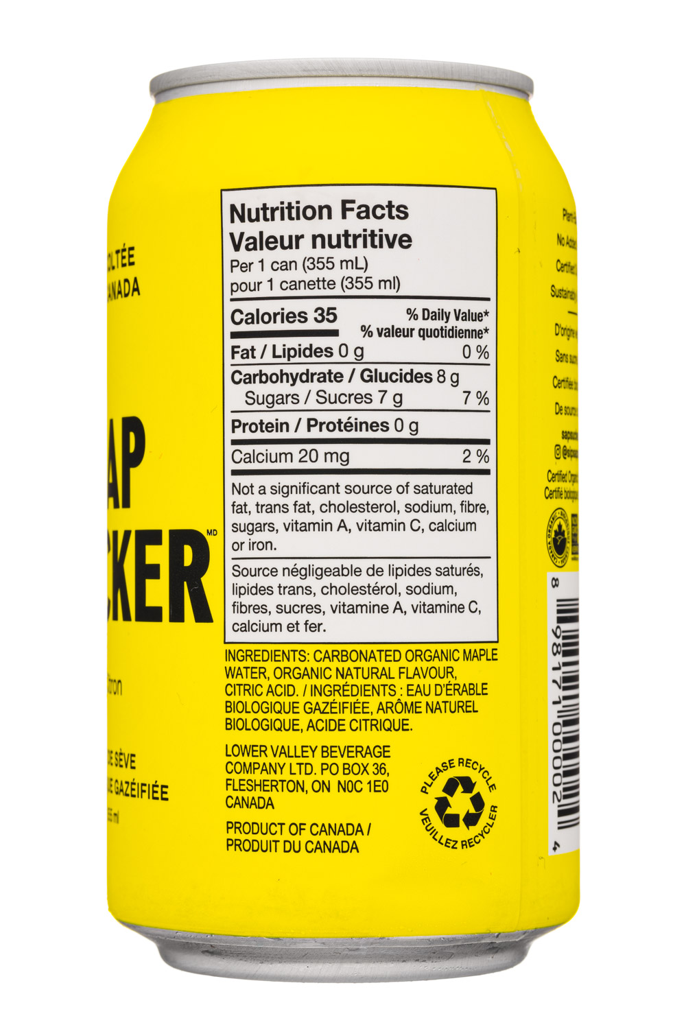 SapSucker: SapSucker-355ml-2020-Sparkling-Lemon-Facts