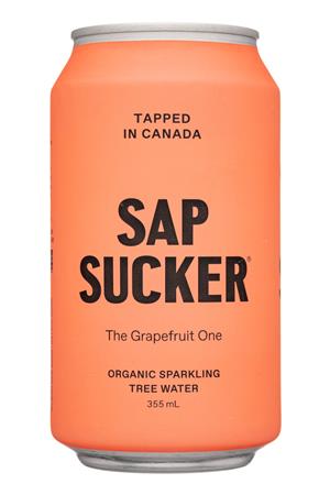 SapSucker: SapSucker-12oz-2021-SparklingTreeWater-Grapefruit-Front