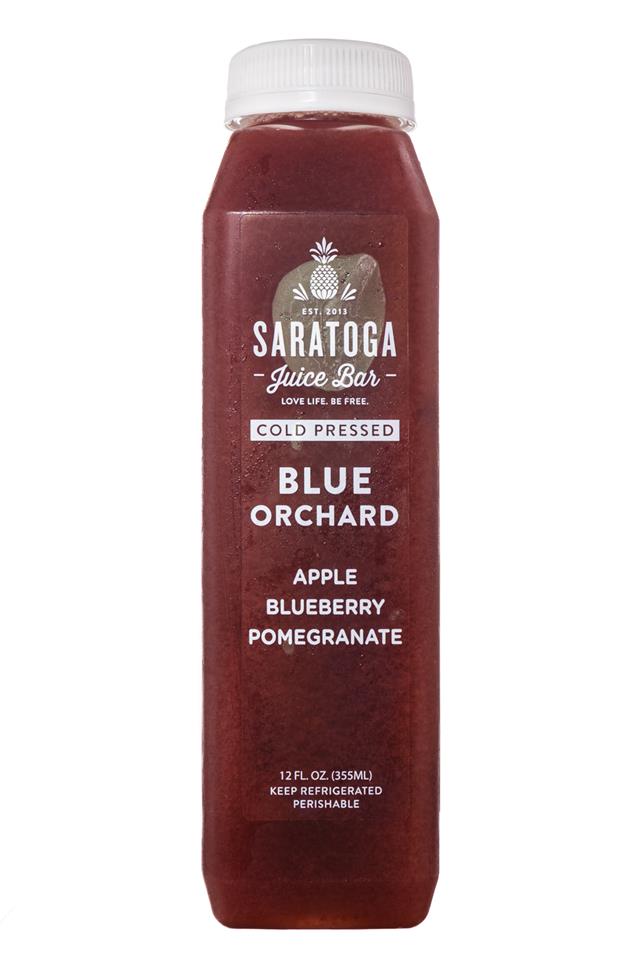 Saratoga Juice Bar: Saratoga-12oz-ColdPressed-BlueOrchard-Front