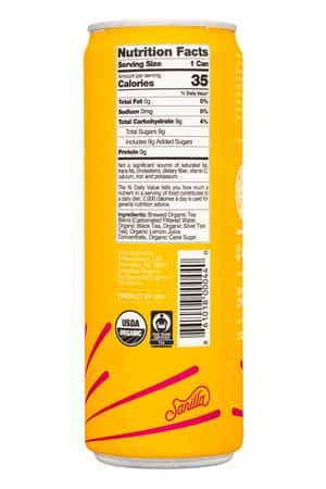 Sarilla: Sarilla-12oz-2022-SparklingTea-LemonBlack-Facts