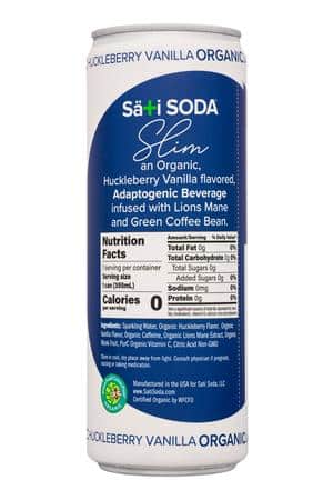 Sati Soda : SatiSoda-12oz-2025-Slim-HuckleberryVanilla-Facts