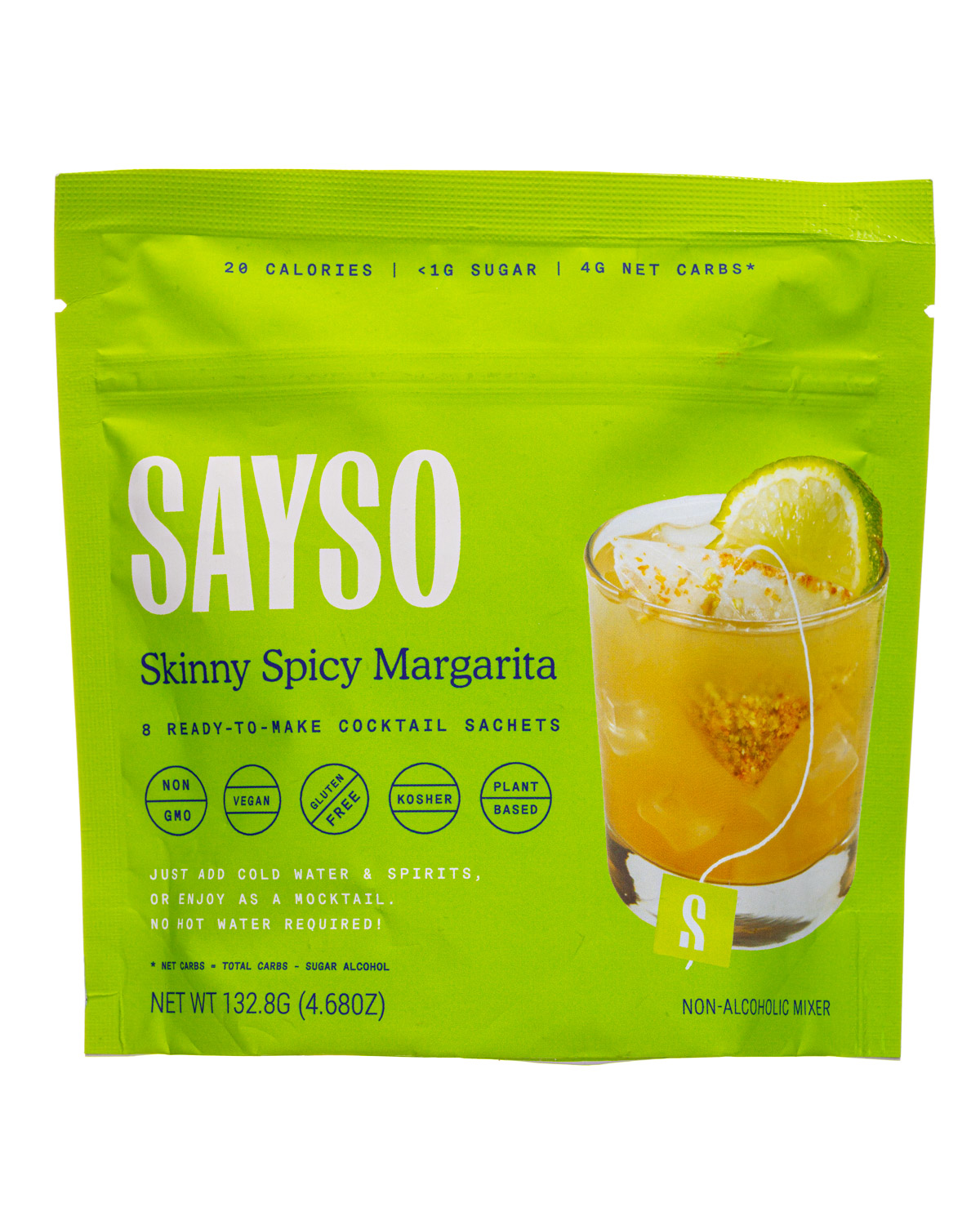Sayso: Sayso-132g-2023-CocktailSachets-SkinnySpicyMarg