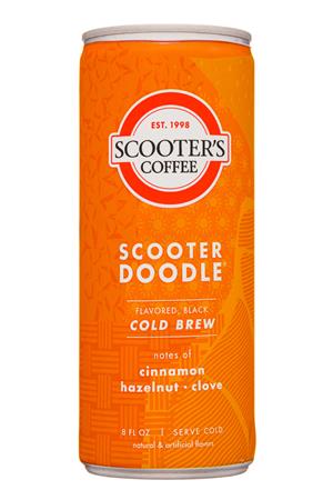 Scooter's Coffee: ScootersCoffee-8oz-2020-ScooterDoodle-CinnHazelnutCLove-Front