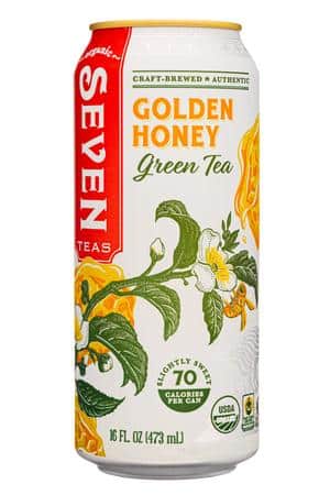 Seven Teas: SevenTeas-16oz-2023-GoldenHoney-Front