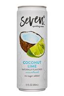 Seven Sparkling: SevenDegrees-12oz-SparklingWater-CoconutLime-Front