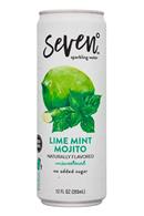 Seven Sparkling: SevenDegrees-12oz-SparklingWater-LimeMintMojito-Front