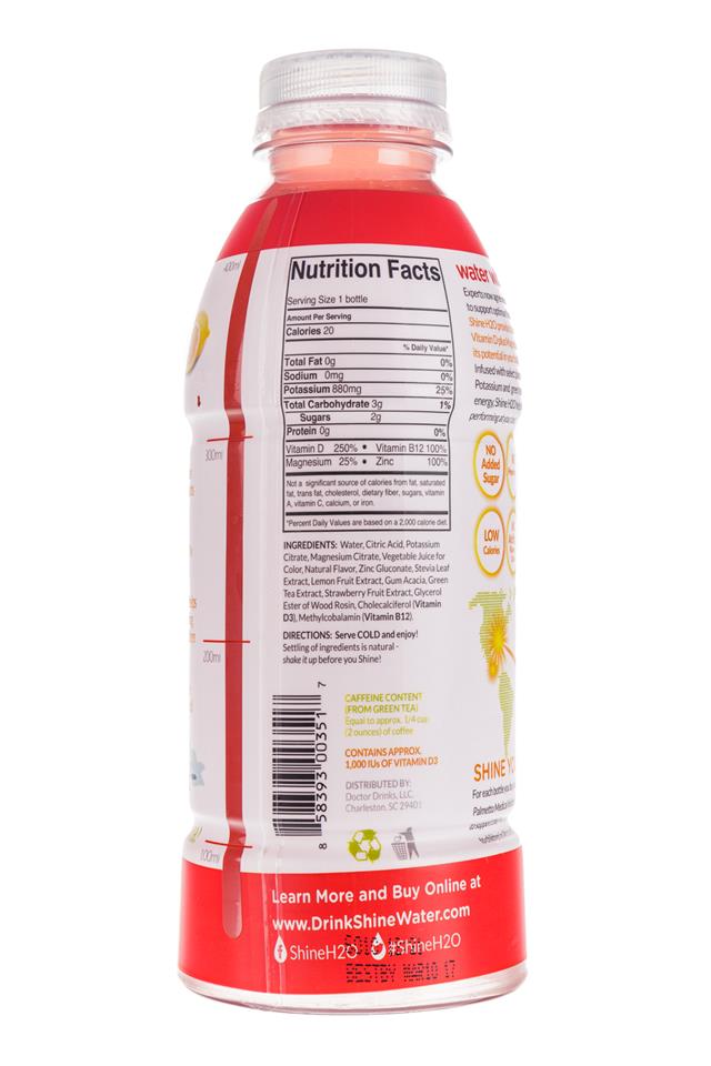ShineWater: Shine-H20-StrawberryLemon-Facts