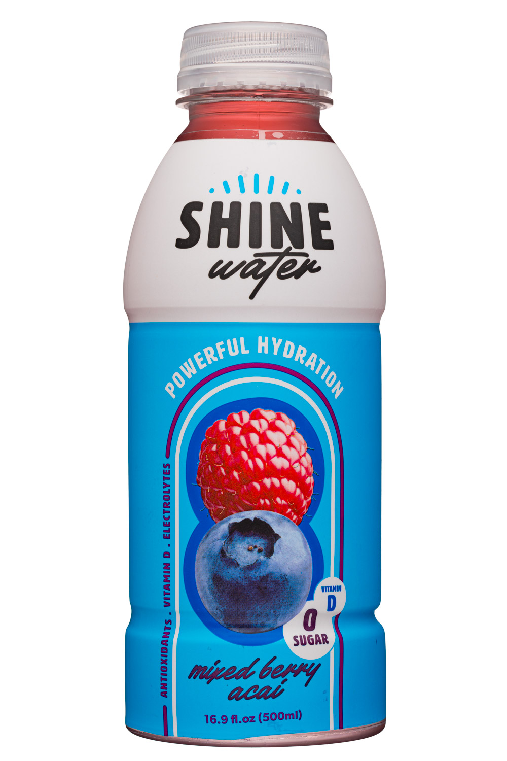 ShineWater: ShineWater-17oz-2020-Hydration-MixedberryAcai-Front