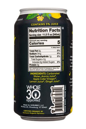 Shrubbly: Shrubbly-12oz-2022-SparklingWater-LemonGingerAronia-Facts